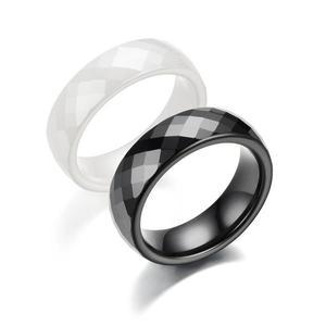 3/6mm 세라믹 반지 남성 블랙 화이트 컬러 패션 쥬얼리 손가락