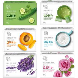 무궁화 자연미인 오이 살구 알로에 로즈 라벤더 우유 90g x8개