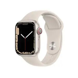 워치7 45mm GPS+Cellular 실버 스테인리스 케이스 스타라이트 스포츠밴드 MKJV3KH/A
