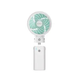 1+1 엑타코 X7000 3세대 C타입 삼성셀 보조배터리 겸용 대용량 휴대용선풍기 크림화이트