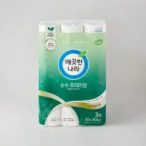 깨끗한나라 순수프리미엄 30m 30롤 (온)