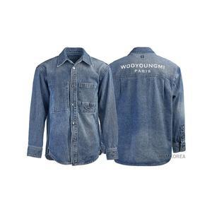 [우영미](김해점)[WOOYOUNGMI] SS25 남성 백로고 데님 셔츠 W251SH17 995L