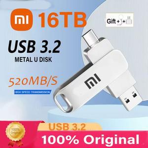 Xiaomi 16TB 플래시 드라이브 USB 3.2 초고속 전송 유형-c 2-In-1 금속 디스크 방수 휴대용