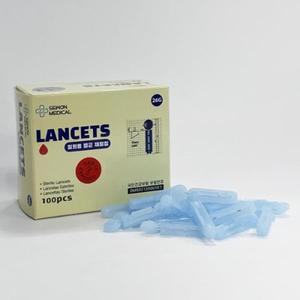 주사 바늘 랜싯 란셋 일회용 채혈 사혈 침 28G 100개입 부항침 체혈기