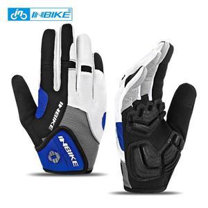 INBIKE 자전거 장갑 젤 풀 핑거 MTB 사이클링 남성용 타기 도로 터치 스크린 액세서리
