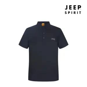 JEEP SPIRIT 쿨링 남성 폴로 반팔 카라티셔츠 블랙