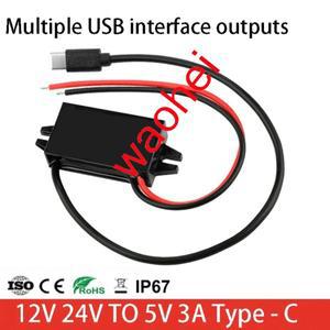 파워서플라이 C 12V 24V to 5V 3A DC-DC 스텝다운 컨버터 USB 벅 휴대폰 스마트폰 휴대폰 iPad 충전 마