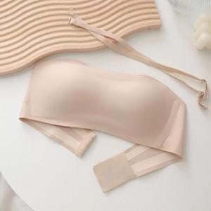 어니븐 탈착 숏 브라탑 브라자 자세 끈없는 볼륨