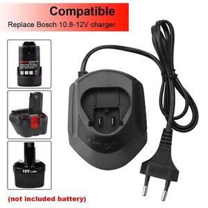 Bosch 10.8V 12V 리튬 이온 배터리 충전기 용 표시 등이있는 전동 공구 부품 110-240V 지원