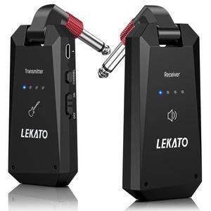 Lekato Ws-90 5.8Ghz 무선 기타 시스템 - 일렉트릭 초저 5Ms 지연 시간을 갖춘 4채널 송신기/수신기