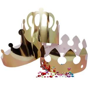 방과후미술 종이공예 공주왕관 꾸미기놀이 3종x2세트/ 만들기수업 체험행사장 친구랑