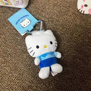 Sanrio 헬로 키티 다니엘의 러브 버클 인형 펜던트 키 체인 일본 만화 키티 고양이 펜던트 키 체인 가방 액