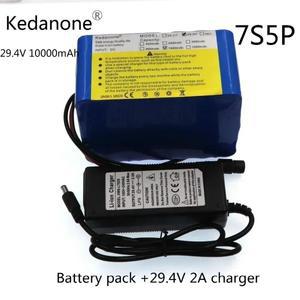 GO 24v 10ah 7S5P 배터리 팩 15A BMS 250w 29.4V 10000mAh 휠체어 모터 전력 + 2A 충전기