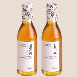 미식상회 100% 대용량 저온압착 참기름 350ml+참기름 350ml