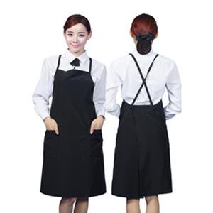 실크랩 검정 앞치마 미용 헤어 피부미용 미용실 HE03
