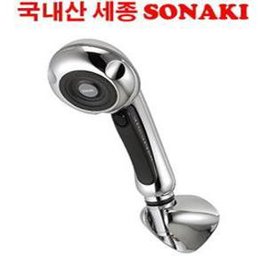 국내산 세종 버튼절수샤워헤드 크롬 버튼샤워헤드