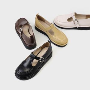 SOVO 르메린 메리제인 스트랩 플랫폼 단화 로퍼 여성구두 3cm
