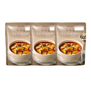 (냉장) 피코크 우리집 애호박 돼지찌개 500g 3개