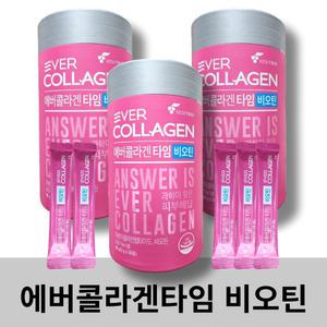 에버콜라겐 타임 비오틴 3통 3개월분 저분자콜라겐펩타이드 홈쇼핑 최신제조