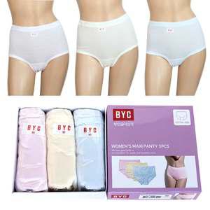 BYC 여성 맥시 삼각팬티 3매입세트 부인용 여삼각