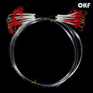 OK피싱 OKF-136 아가미틴셀 쌍미늘 금색 갈치바늘 2호, 3호 (벌크포장)