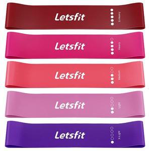 [알티피아]Letsfit렛츠핏 라텍스운동밴드 5색 5단계루프밴드1SET