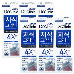 애경산업 2080 닥터크리닉 치석 치약 120g 6개