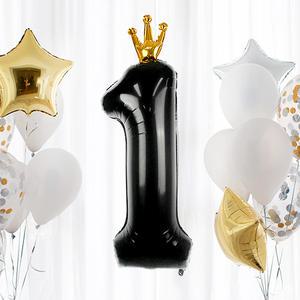 숫자 왕관 대형 호일풍선 생일 파티 은박 돌잔치