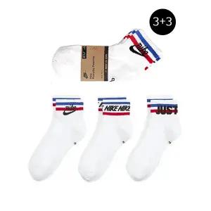 [나이키]1+1총6켤레 스포츠 쿠션 크루삭스 에센셜 단목 화이트