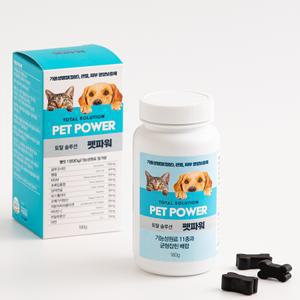 펫파워 반려동물 기능성 영양제 철분 관절 피부 종합비타민 180g