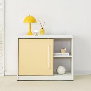 [인터데코]슬라이딩 수납장 선반장 진열장 80cm P0000QMG (착불)