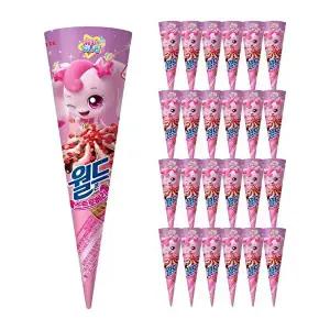 [롯데웰푸드]캐치티니핑X스트로베리 월드콘 160ml x24개