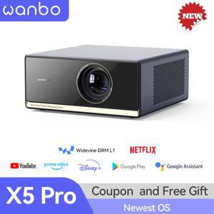 완보 X5 프로 프로젝터, 풀 HD 1080P 프로젝터 지지대, 4K 1100 ANSI, 안드로이드 11.0 홈, 구글 와이드바