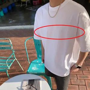 [노멀쉐이크]1 1 남자 비침없는흰티 니플방지 레이어드반팔티 77cm NSSTT0415_NMS