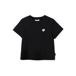 와키윌리 WACKY WILLY 우먼스 릴리 와펜 크롭 반팔티셔츠 블랙 WA2502ST53BK 594516