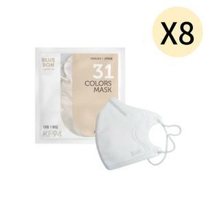 블루본 클래식 KF94 마스크 대형 화이트 30매 X 8
