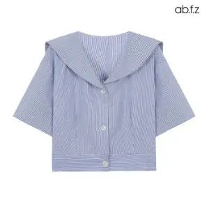 [ab.f.z/신상] 세일러 카라 시어서커 반팔 블라우스 (AFZ2MB52A)