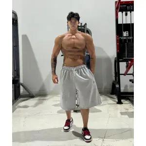BARBELLWORKS 패치자수 버뮤다팬츠 003 123864