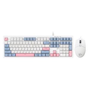 지클릭커 오피스프로 OPS50 사일런스 M 250 키보드 마우스 세트 108 Sky Pink