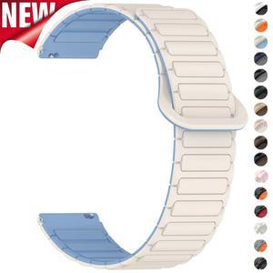 갤럭시 시계 7 6 5 4 5Pro 6 4 화웨이 시계 GT5 5Pro 46mm 용 클래식 실리콘 루프 스트랩 용 18mm 20mm 22mm 마그네틱 밴드