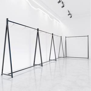 A자 철재 의류매장용 드레스 제외 세로 파이프행거 높이 150cm 선반 블랙 40 100 150x60x200cm A라인 철제 아이언 가로 물류