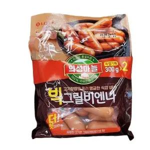 롯데햄 의성마늘 빅그릴 비엔나 300g x 2개 x 1개 tx28580