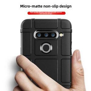 Lg V40 Thinq 전화 케이스 부드러운 실리콘 풀 커버리지 보호 케이스 서리로 덥은 두꺼운 디자인 호환 V40t