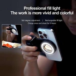 2025 Magsafe 블루투스 셔터 폰 홀더 카메라 핸들 그립 Selfie Stablizer W FillLight Shooting for Iphone