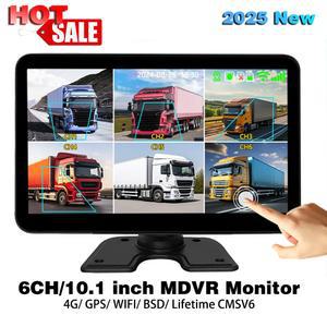 화물차 블랙박스 6CH 버스 트럭 모바일 터치 스크린 DVR 10 IP67 방수 4G GPS WiFi SSD MDVR 알람 차량 원격 모니터링