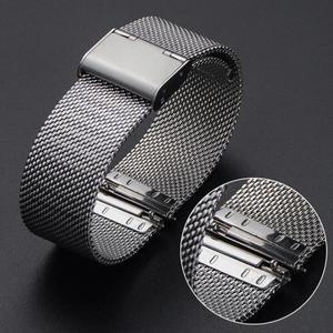 밀라노 루프 스트랩 스테인리스 스틸 팔찌 시계 밴드, 메시 스마트 워치 교체 손목 18mm, 20mm, 1.0mm, 0.6