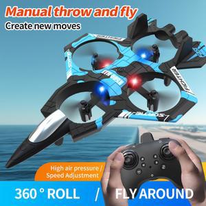 K500MAX 전투기 쿼드콥터 회전 특수 유지 드론 고도 효과 4채널 비행기 RC 라이트 스턴트