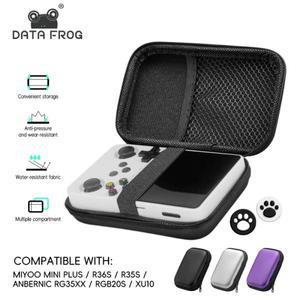 Anbernic용 데이터 개구리 케이스 RG35XX 플러스 Miyoo Mini Plus R36S R35S RGB20S XU0 케이스 EVA 커버