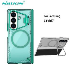 Nillkin MagSafe 케이스 삼성 갤럭시 Z Fold 7 5G 마그네틱 충격  커버렌즈 홀더 포함