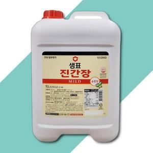 샘표 진간장 마일드 15L X1개 샘표 진간장 덕용간장 대용량간장 식당용간장